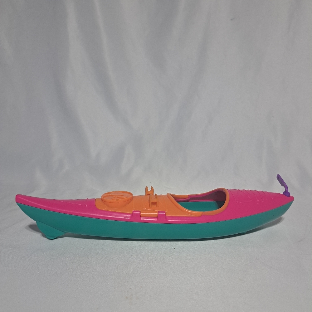 Mattel Barbie Doll Let's‎ Go Kayak Canoe 12” Pink Orange and Blue